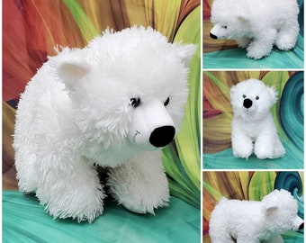 16" Build-A-Bear Workshop Artic Polar Bear Black Nose Christmas Stuffed Plush