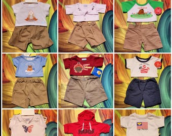 Build-A-Bear Girl Boy Teddy Costume Outfit Clothes Shirt Shorts Skirt Dress Lot 59