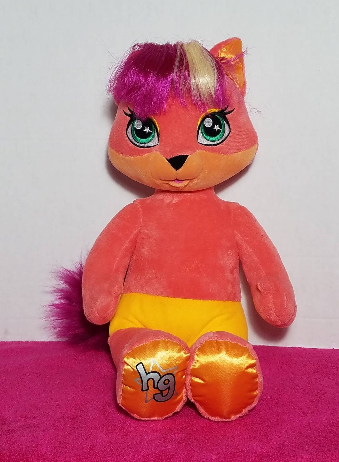 Build A Bear Honey Girls Misha Orange Coral Fox Rock Star Etsy