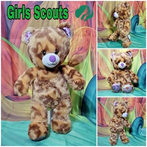 18" Build-A-Bear Girl Scouts Plush Coconut Caramal Teddy Bear Stuffed Toy BABW. B123