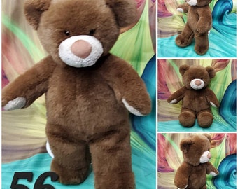 16" Build A Bear Classic Dark Brown Teddy Plush Stuffed  BABW Soft #56