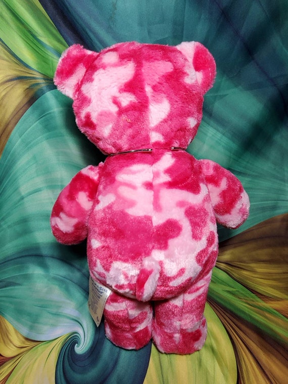 pink camo teddy bear