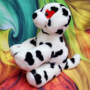 Build a Bear Puppy White W/ Black Red Hearts Eye Patch Eye - Etsy