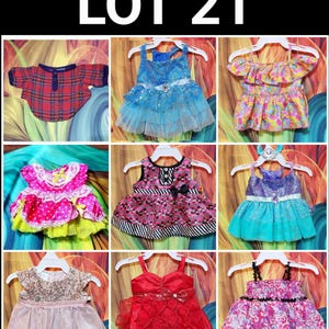 Build-A-Bear Dress Shirt Shorts Skirt Dress Boys Girls Teddy Outfit Clothes Lot 21