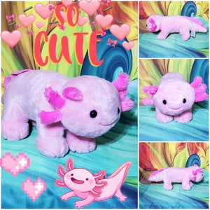 Avocatt Pink Axolotl Stuffed Plush - 10 Inches Mexican Salamander Stuffed Animal Plushie