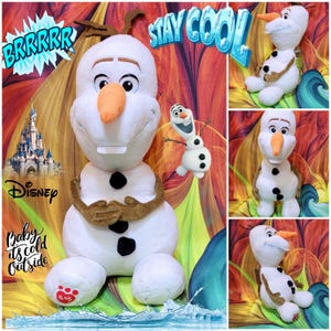Build A Bear Workshop Disney Frozen Olaf Snowman BABW 16" Stuffed Plush Toy