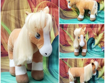 Build A Bear Horses & Hearts Riding Club Palomino Pony Stuffed BAB Plush