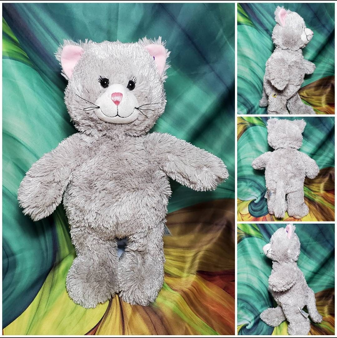 16 Build A Bear Gray Kitty Cat Perky Pink Ears Plush Toy - Etsy 16 Build A Bear Gray Kitty Cat Perky Pink Ears Plush Toy - Etsy