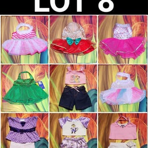 Build-A-Bear Teddy Boy Girl Shirt Shorts Skirt Clothes Outfit  Lot 8