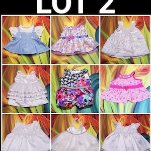 Build-A-Bear Girl Teddy Outfit Clothes Wedding Party Communion Dress Lot 2