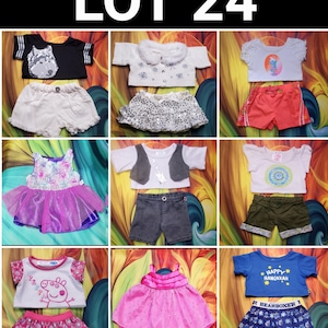 Build A Bear Dress Shirt Shorts  Teddy Girl Boy Clothes Outfit Lot 24