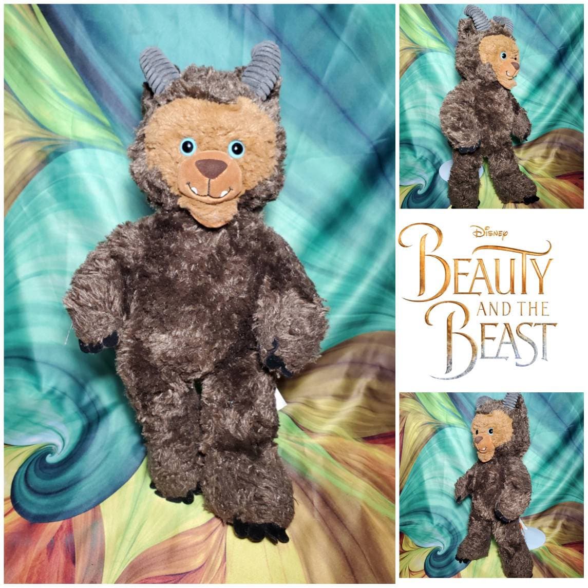 Build A Bear Beautys Beast Disney Plush Stuffed BABW Teddy Toy