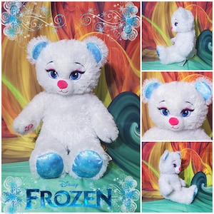 16" Build A Bear Disney Princess Elsa Frozen Plush Sparkly White Stuffed BABW.