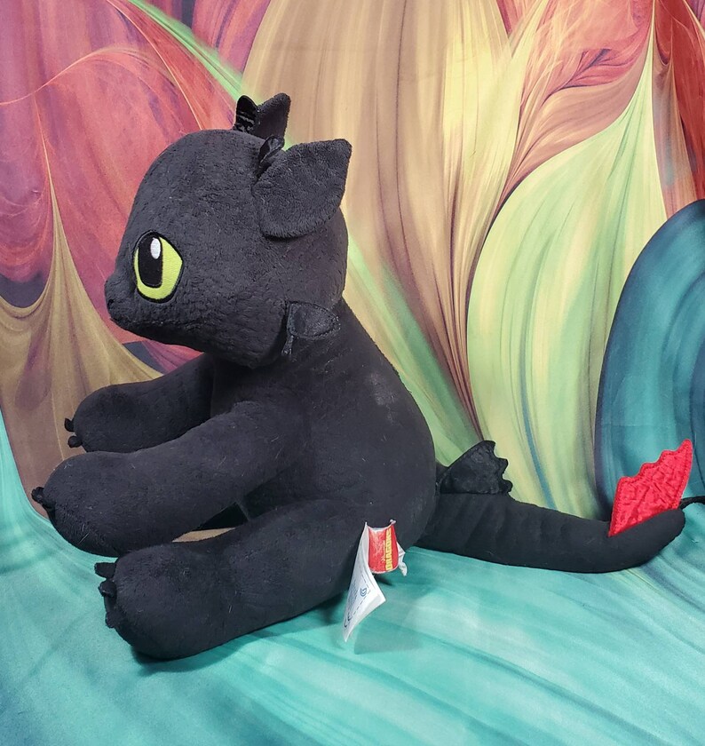 Build A Bear How to Train Your Dragon Toothless Plush Red Tail Etsy