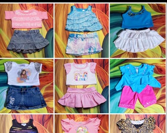 Build A Bear Outfit Shirt Skirt Shorts Teddy Girl Boys Clothes  Lot 14