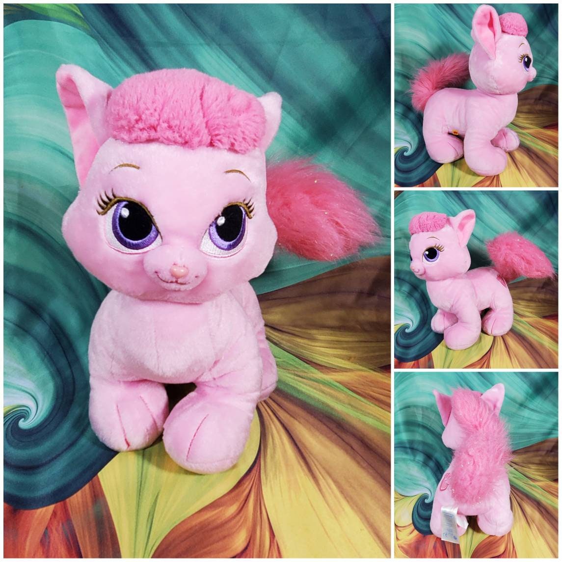 Build A Bear Workshop Disney Palace Pet Aurora Pink Cat Sleeping