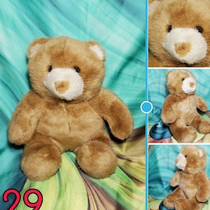 Original Classic 1st Edition Build A Bear Vintage Teddy 14&quot; Brown Plush Stuffed BAB Animal #29