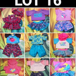 Build A Bear Boy Girl Teddy Clothes Shirt Shorts Skirt Pants Outfit Lot 16