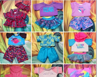 Build A Bear Boy Girl Teddy Clothes Shirt Shorts Skirt Pants Outfit Lot 16