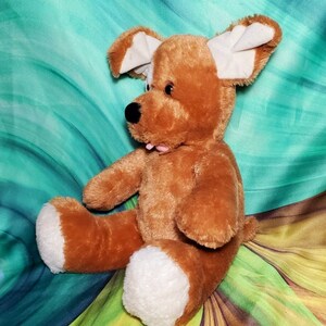 Build A Bear Brown Puppy Dog White Eye Patch 15” Plush BAB Stuffed ...