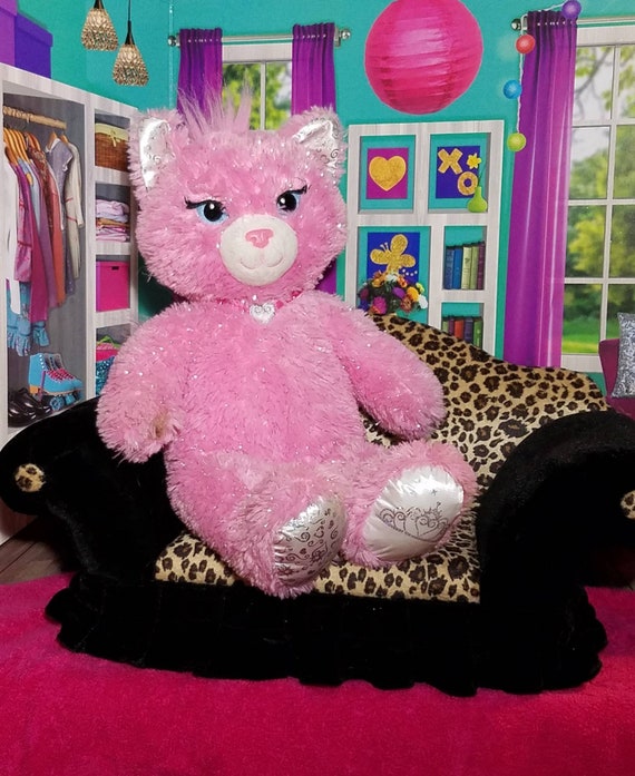 Build a Bear Pink Purrincess Sparkle Glitter Kitty Cat 18