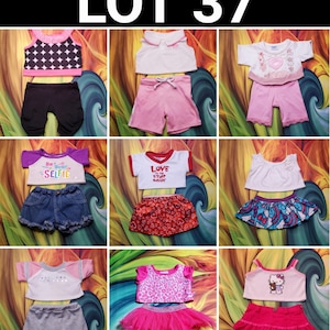 Build A Bear Teddy Outfit Shirt Shorts Girl Boys Sleeper Clothes Lot 37