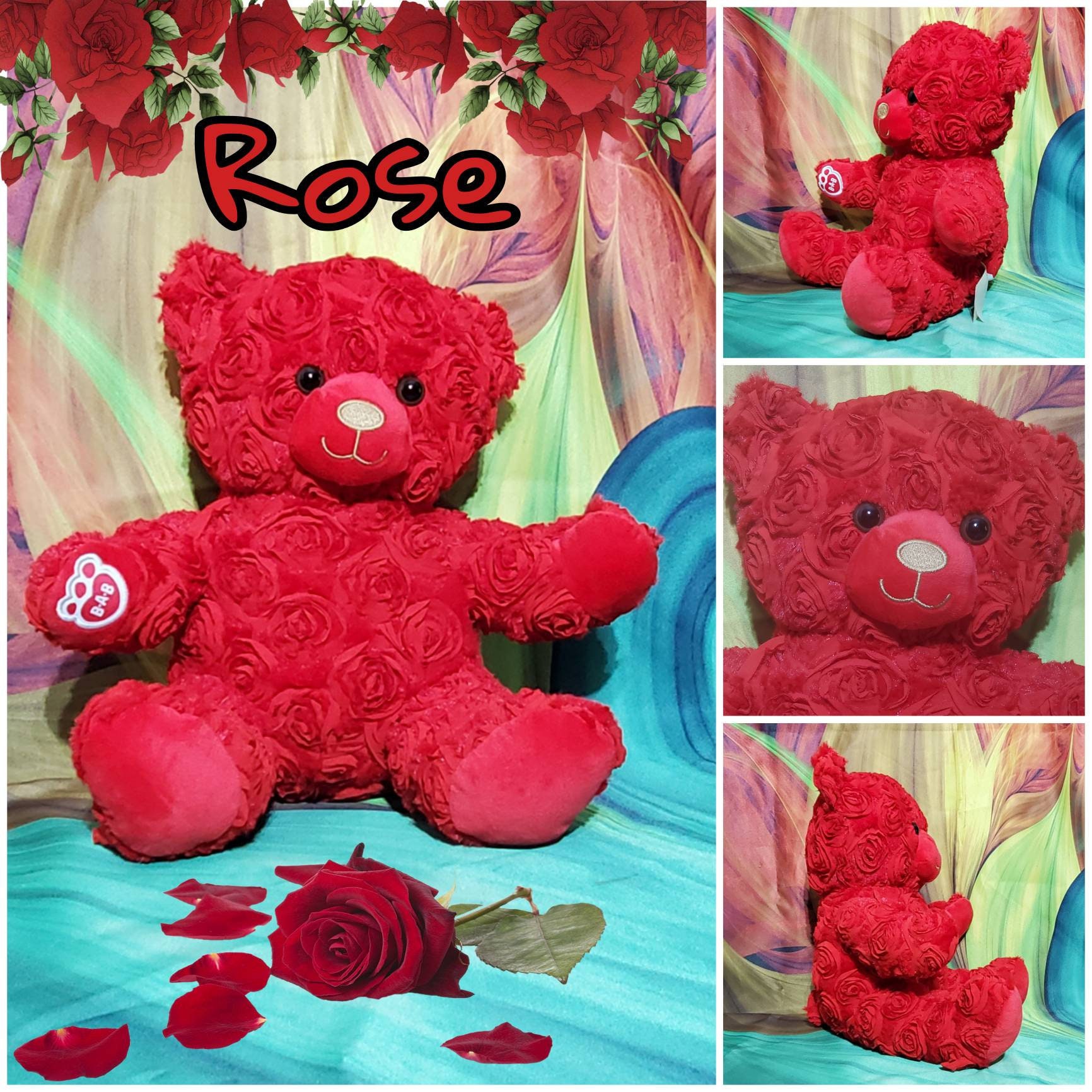 build a bear valentines rose bear