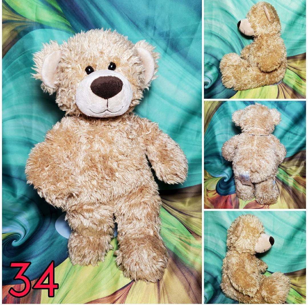 build a bear unstuffed vintage teddy brown bear and heart 16'' 