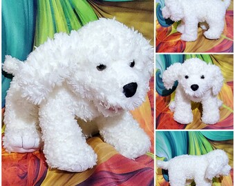 Build a Bear 16" Puppy Dog Maltipoo Poodle Maltese White Stuffed Plush