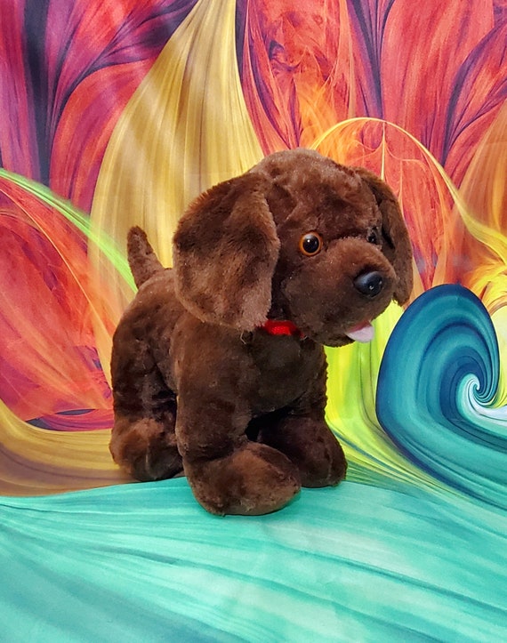 Stuffed chocolate lab sale