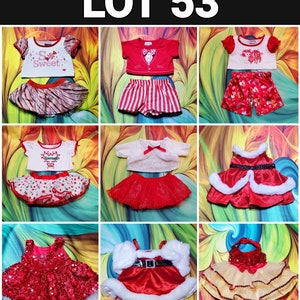 Build A Bear Boy Girl Teddy Clothes Shirt Shorts Skirt Pants Dress Outfit Christmas Lot 53