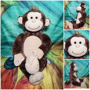 17" Build a Bear Monkey Chimp Ape Stuffed BABW Plush  Brown Tan no X