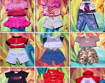 Build A Bear Outfit Shirt Denim Tulle Shorts Skirt Teddy Clothes Boys Hoodie Girl Lot 17