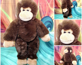 VINTAGE ORIGINAL 1997 Build a Bear Monkey Chimp Ape Stuffed BABW Plush Brown