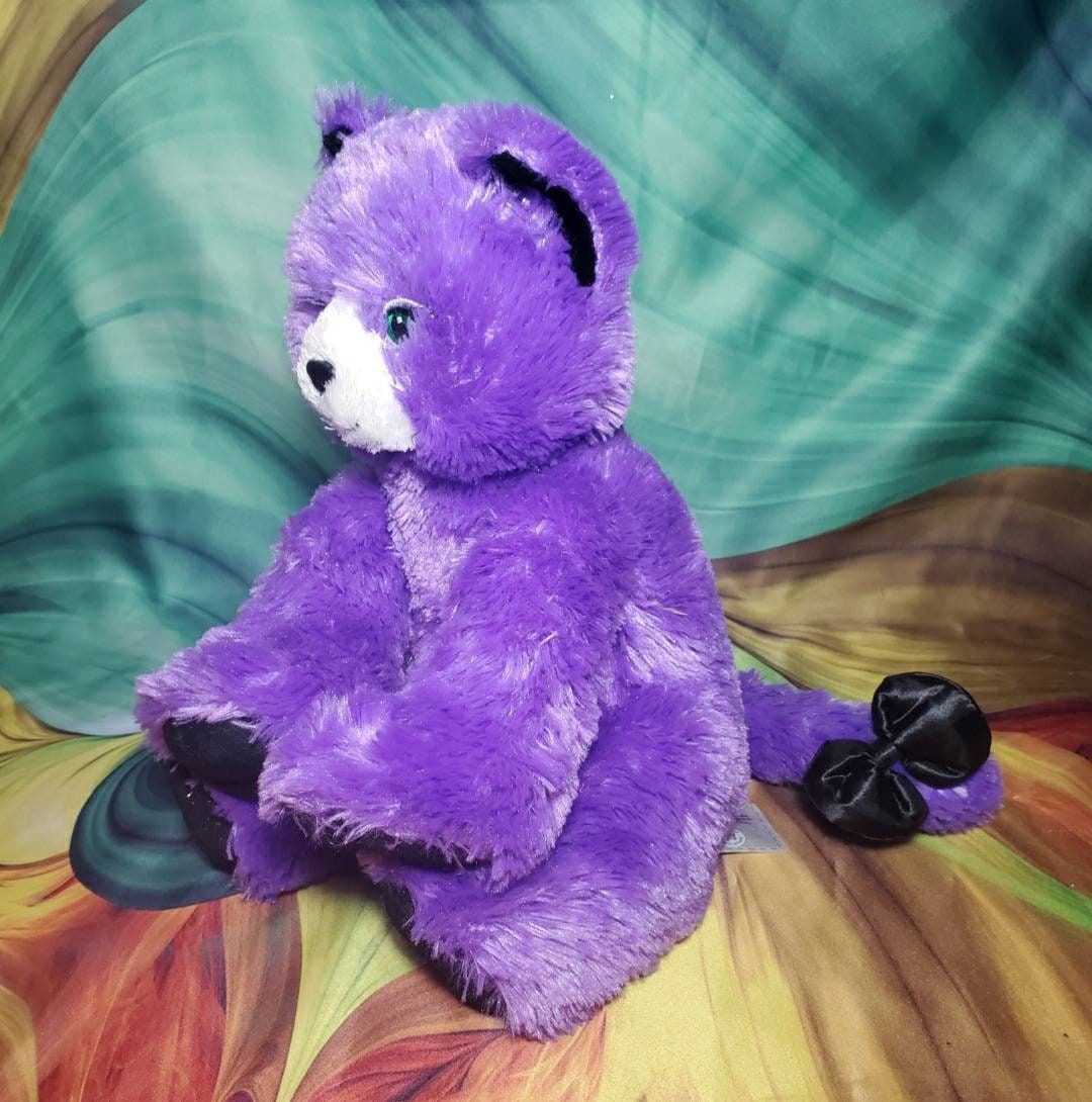Halloween Magic TuTu Tags Build a Bear Purple Moon Kitty Cat 12" Plush Purple 