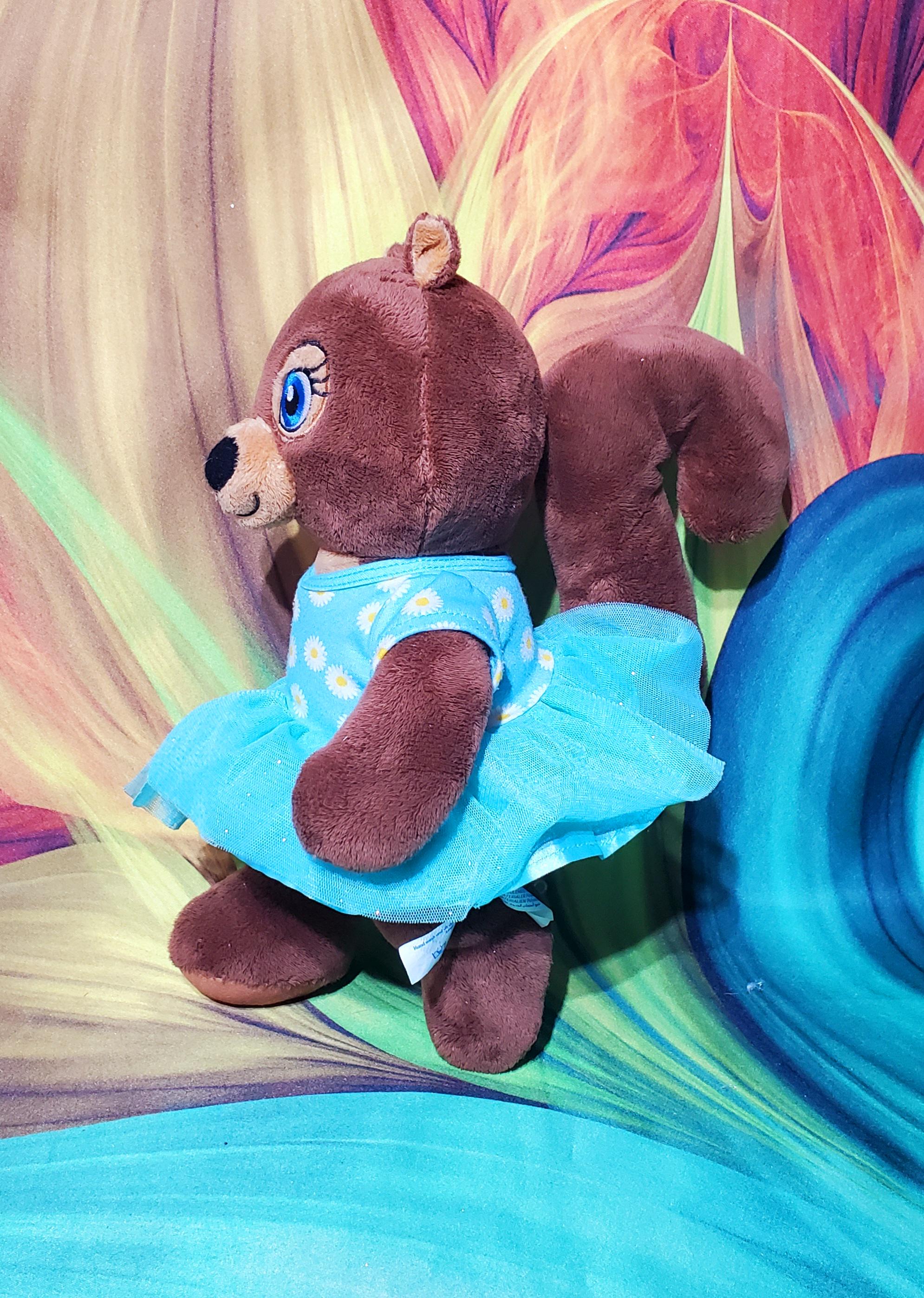 build a bear blue dress Turquoise Sequin Dress for Stuffed Animals