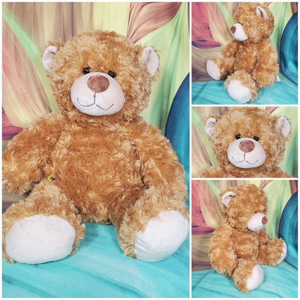 16" Build A Bear Classic Caramel Brown Shaggy Teddy Plush Stuffed  BABW Soft #69