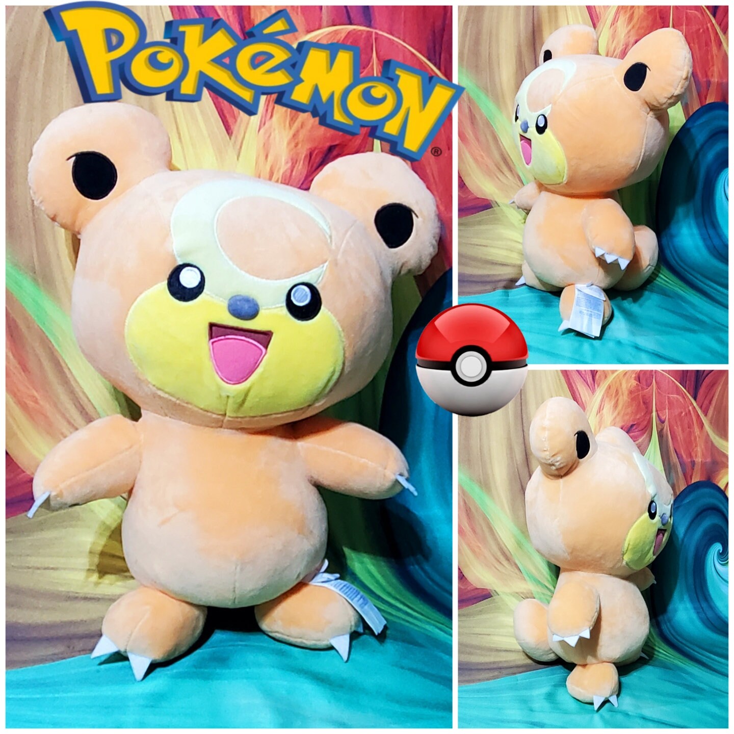15 Build A Bear Pokemon Teddiursa Yellow Stuffed Plush Teddy Toy Etsy Australia