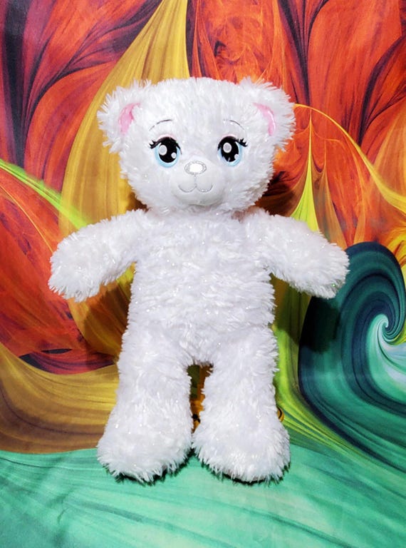 Build-a-bear 25th Anniversary White Sparkle Stuffed Plush