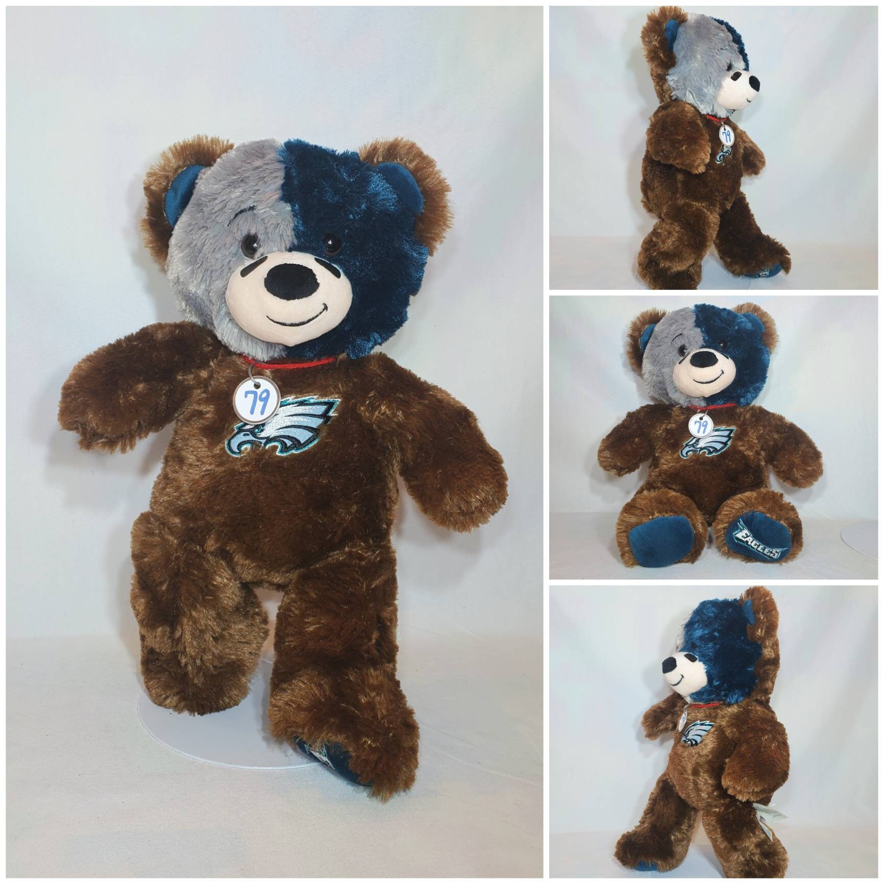 Build A Bear Philadelphia Eagles Blue Gray Plush Football NFL