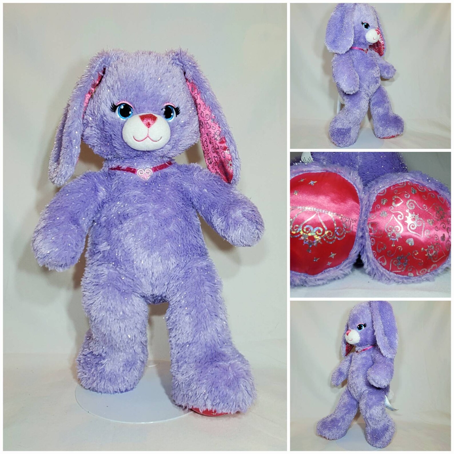 Build a Bear Purple Pawrincess Easter Bunny Sparkly Plush Etsy