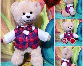Build-a-bear Pastel Rose Bouquet Plush Teddy Bear 12