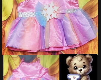 build a bear purple dress BuiLd A Bear Purple & Red Velveteen Holiday Dress Bear