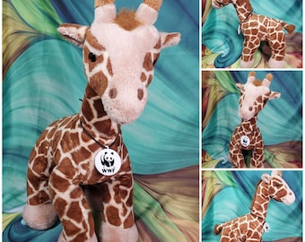 Build a Bear WWF World Wildlife Fund Giraffe 19" Stuffed Plush Animal BAB Toy