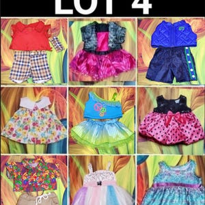 Build-A-Bear Dress Shirt Shorts Skirt Costume Teddy Outfit Girls Boys Clothes Lot 4
