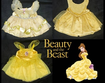 Build A Bear Disney Princess Belle Beauty & Beast Costume Dress Outfit Clothes