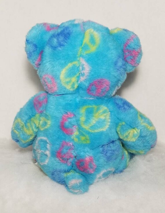 15 Build-a-bear Turquoise Peace Sign 