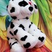 Build a Bear Puppy White W/ Black Red Hearts Eye Patch Eye - Etsy