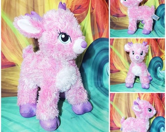 Build a Bear Twinkle Deer Pink Reindeer Stuffed Animal Plush Sparkle 15" T3 for sale online 