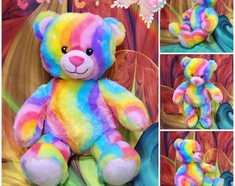 Build A Bear Workshop Enchanted Spring Garden Rainbow Hugs 16" Stuffed Plush Teddy
